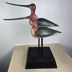 Handcrafted Wooden Bird Sculpture